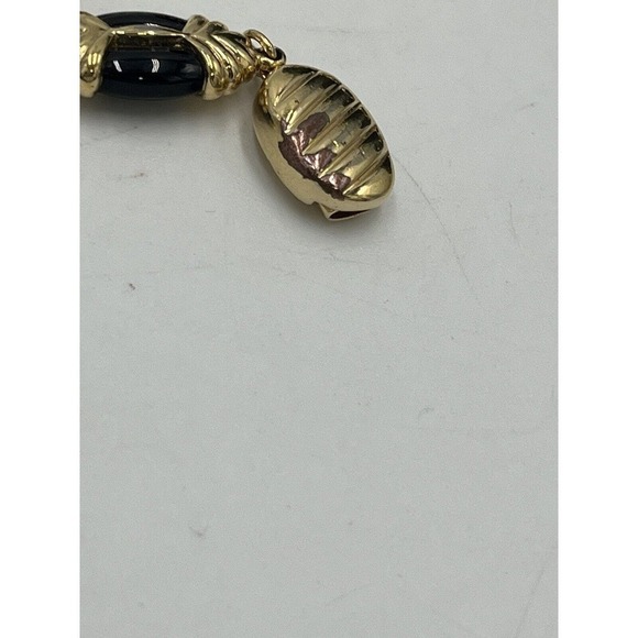 Swarovski Signed Vintage Swan Gold Tone Jet Black and Clear Lucite Bracelet - Picture 15 of 15